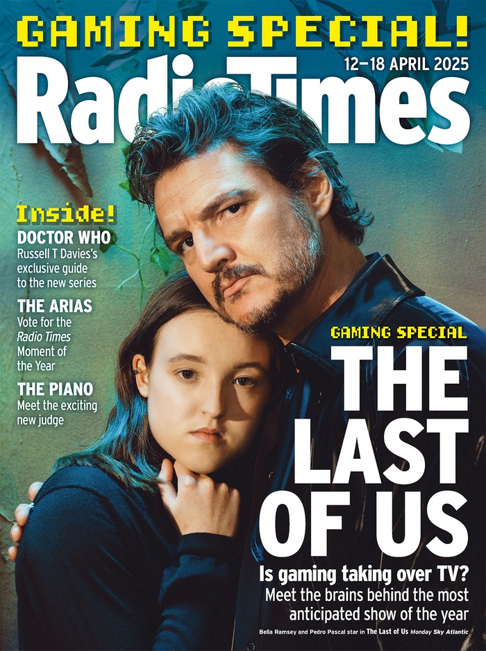 1-SE-16-1-Cover Radio Times with Pedro Pascal and Bella Ramsey hugging on the cover