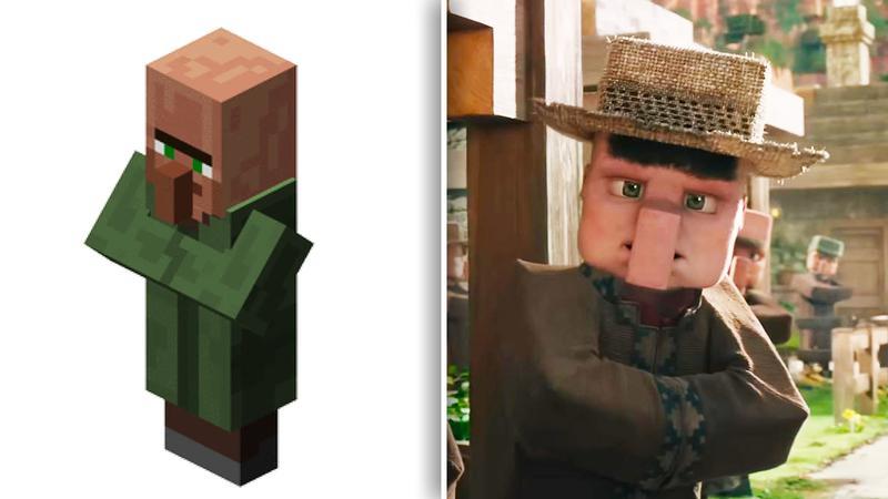 Villager in Minecraft Game vs Movie