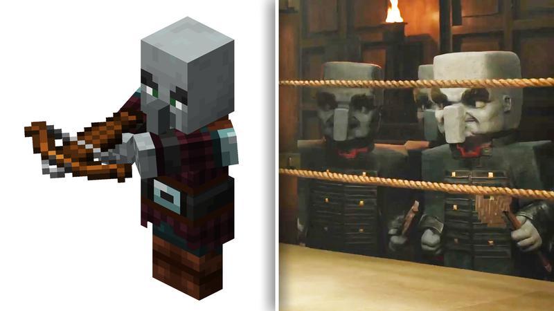 Pillager in Minecraft Game vs Movie
