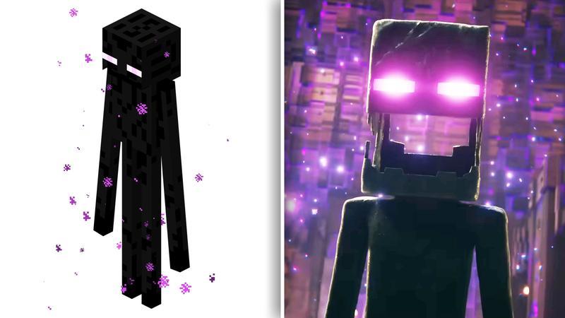 Enderman in Minecraft Game vs Movie