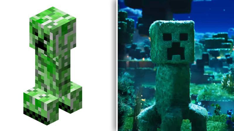 Creeper  in Minecraft Game vs Movie