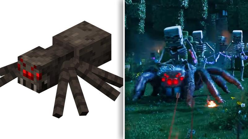 Spider in Minecraft Game vs Movie
