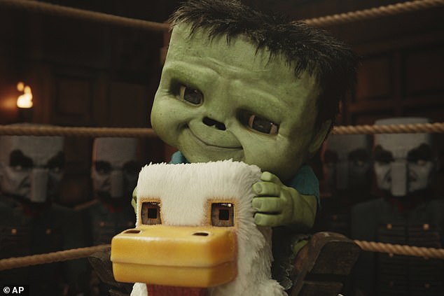 Chicken jockey! In a scene from A Minecraft Movie that has sent audiences on both sides of the Atlantic into meltdown, a baby zombie aboard a chicken takes on Jason Momoa in the ring