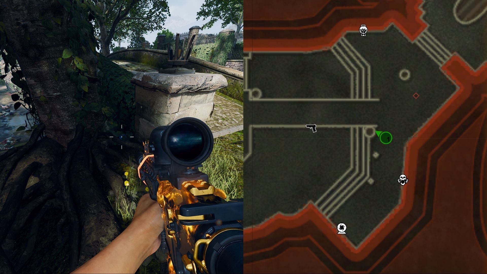 First part location (Image via Sportskeeda Gaming || Activision)